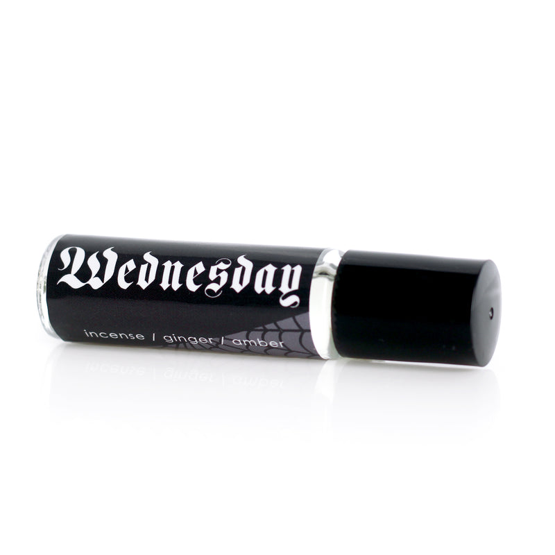 goth girl perfume oil in an 8ml glass vial with a black label and white text that reads 
