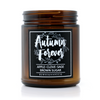 Fall Scented Candle featuring apple notes and black label 