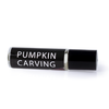 Pumpkin carving halloween perfume oil with black label and white text